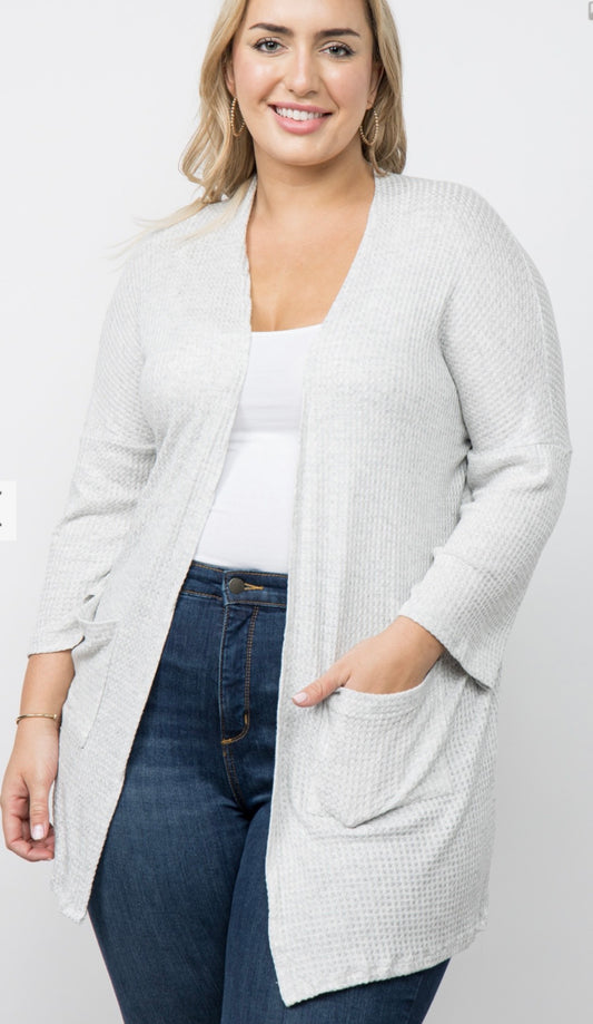 Waffle Knit Cardigan