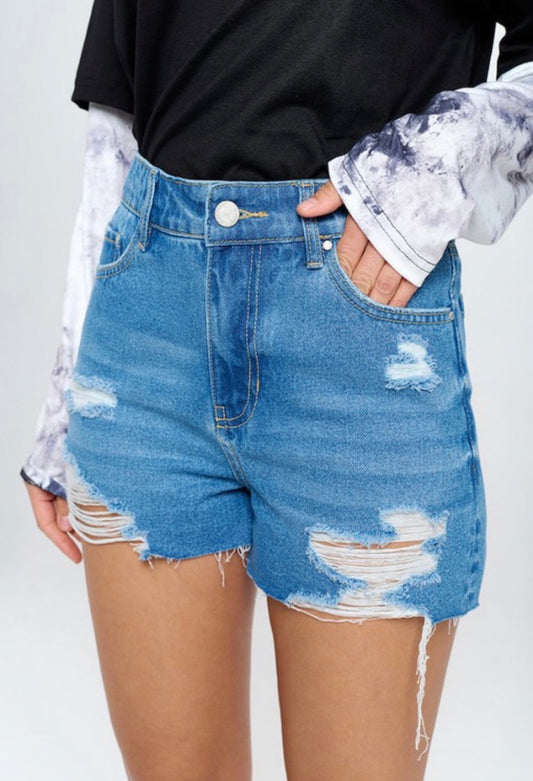 Medium Wash Shorts